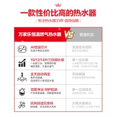 万家乐JSQ28-T3燃气热水器14升家用恒温天然气即热强排式非13L